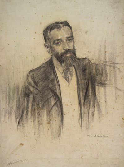 Retrato de Luis Morote, realizado por Ramón Casas